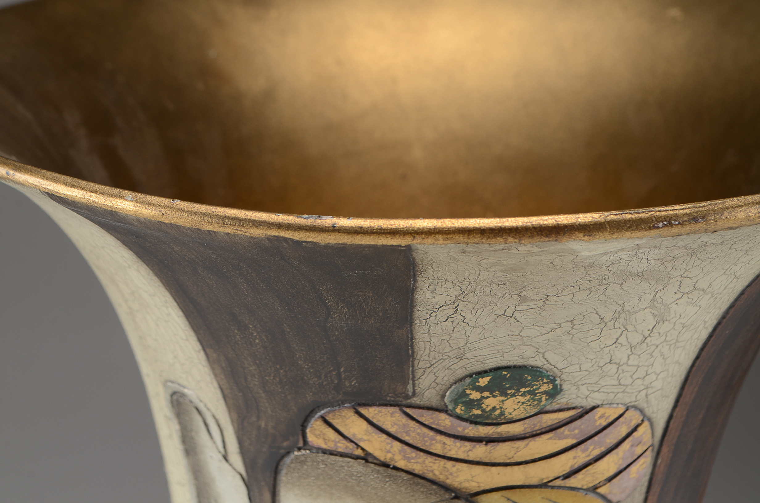 Hand-Decorated Porcelain Vase after Picasso