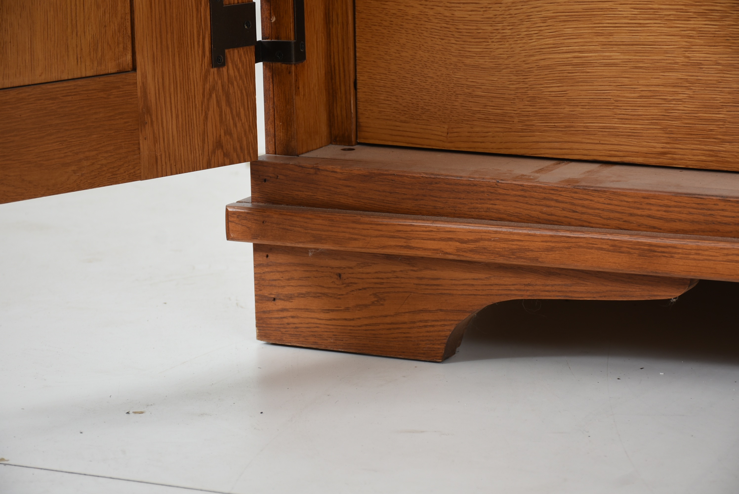 Mission Style Reproduction Oak Media Cabinet