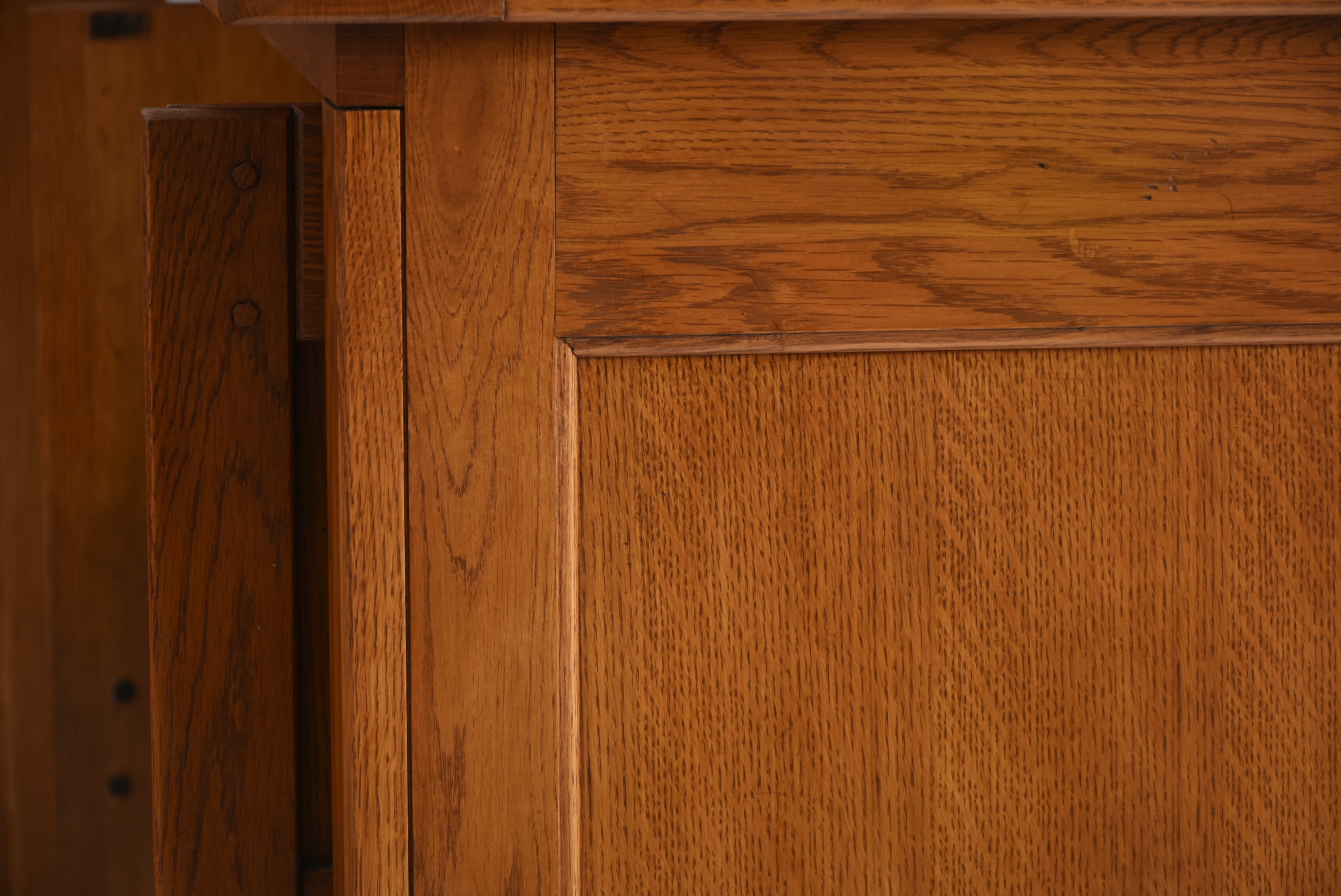 Mission Style Reproduction Oak Media Cabinet