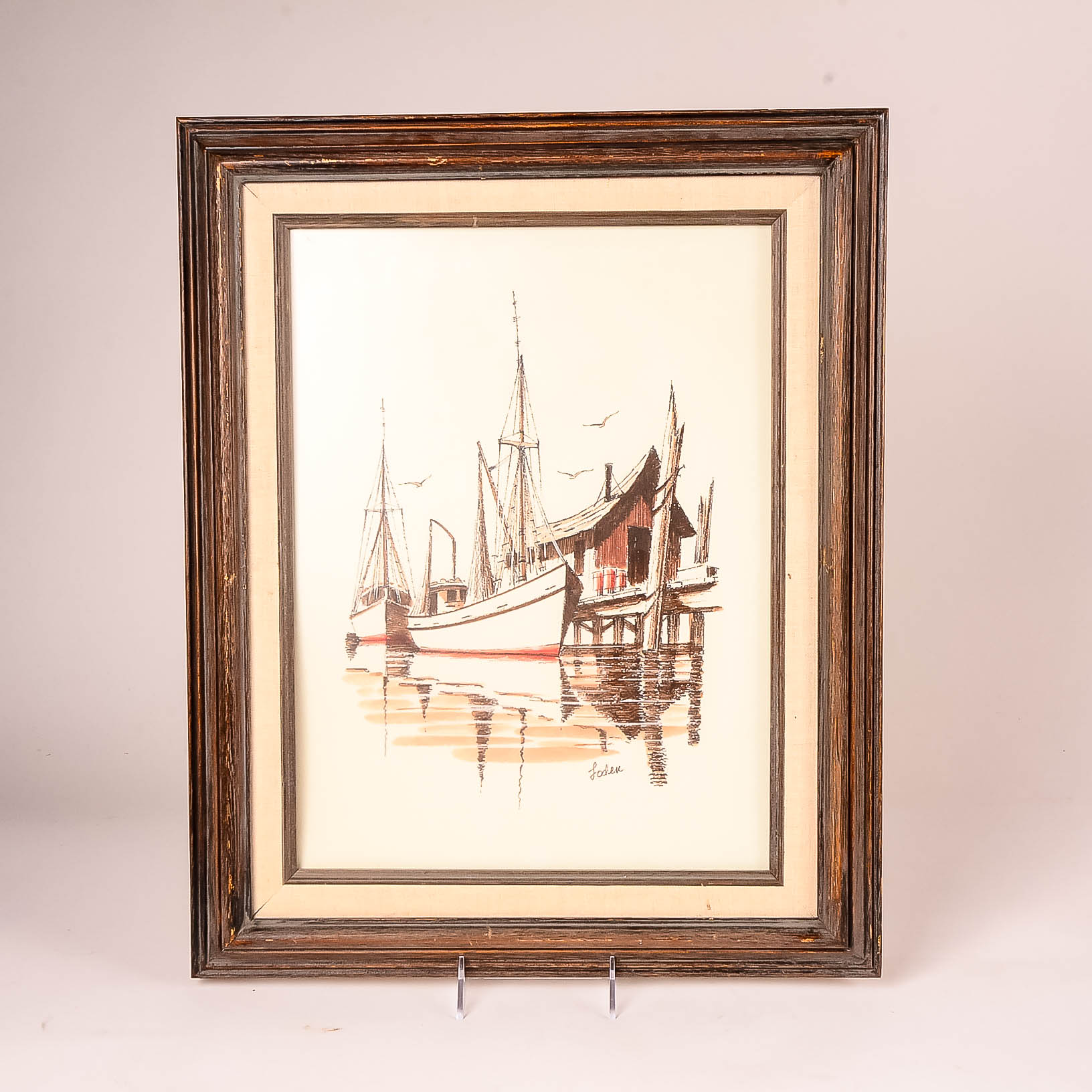 Framed Harbor Print