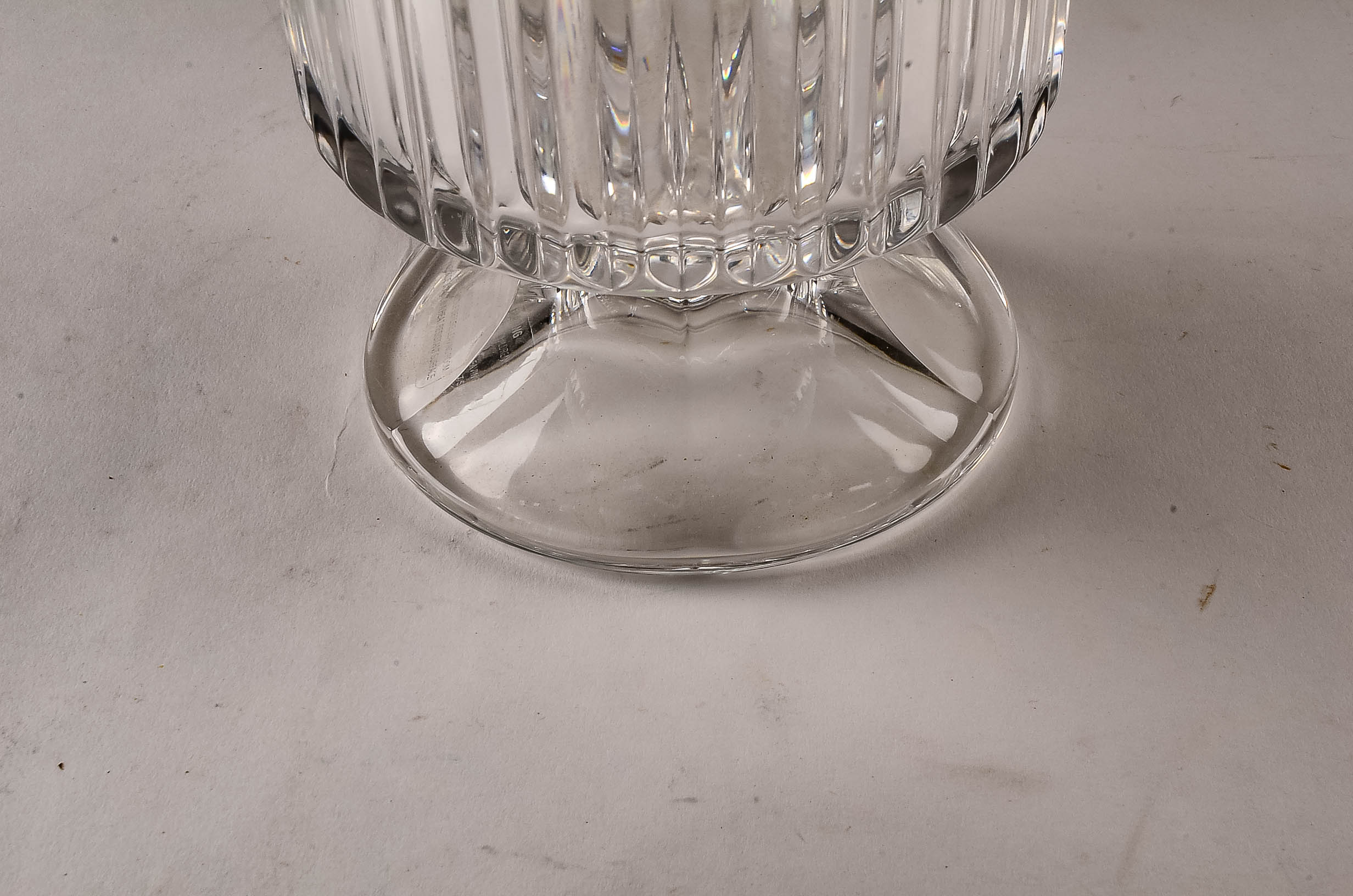 Footed Glass Vase
