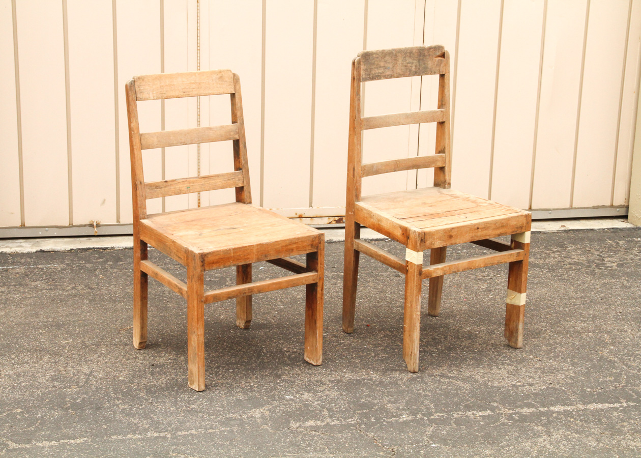 Pair of Antique Wooden Chairs