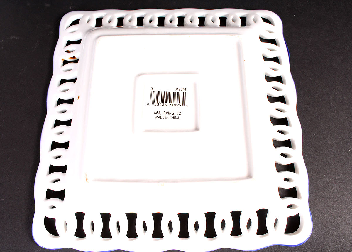 Reticulated Blue and White Delft Style Plates