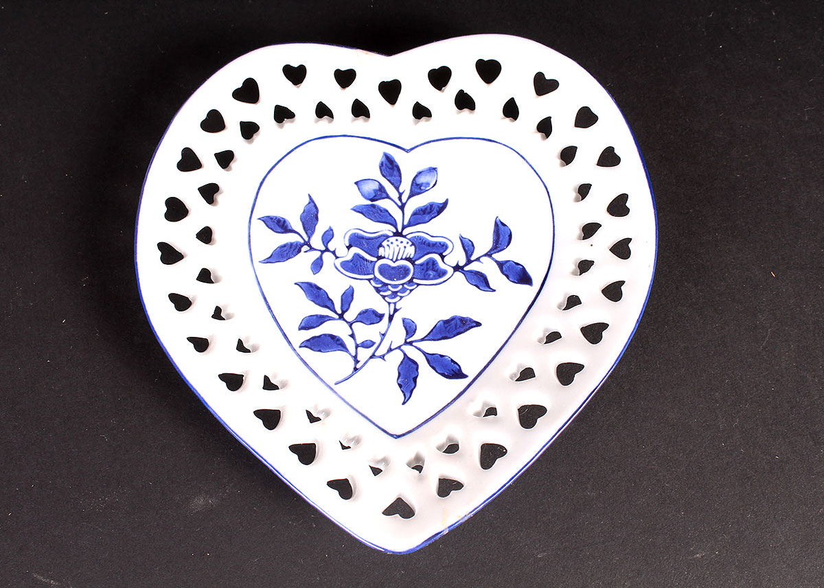 Reticulated Blue and White Delft Style Plates