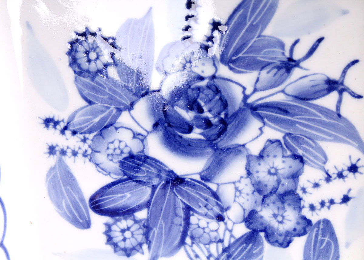 Reticulated Blue and White Delft Style Plates