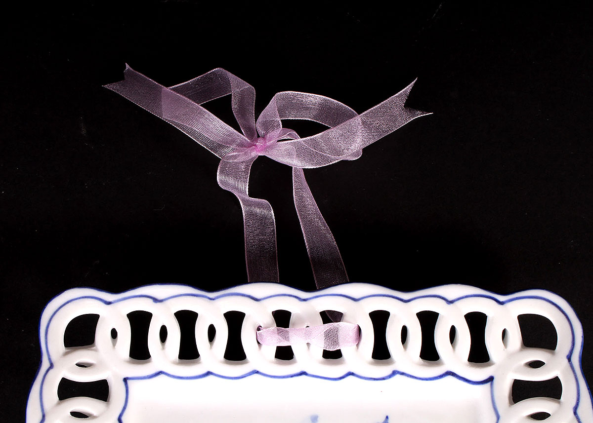 Reticulated Blue and White Delft Style Plates