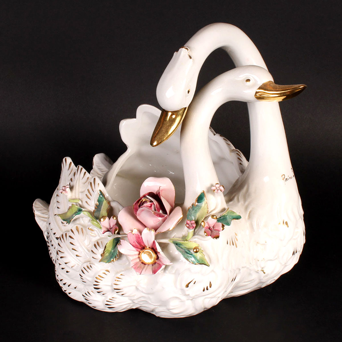 Semi-Vintage Italian Swan Planter