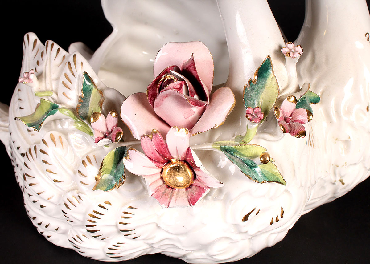 Semi-Vintage Italian Swan Planter