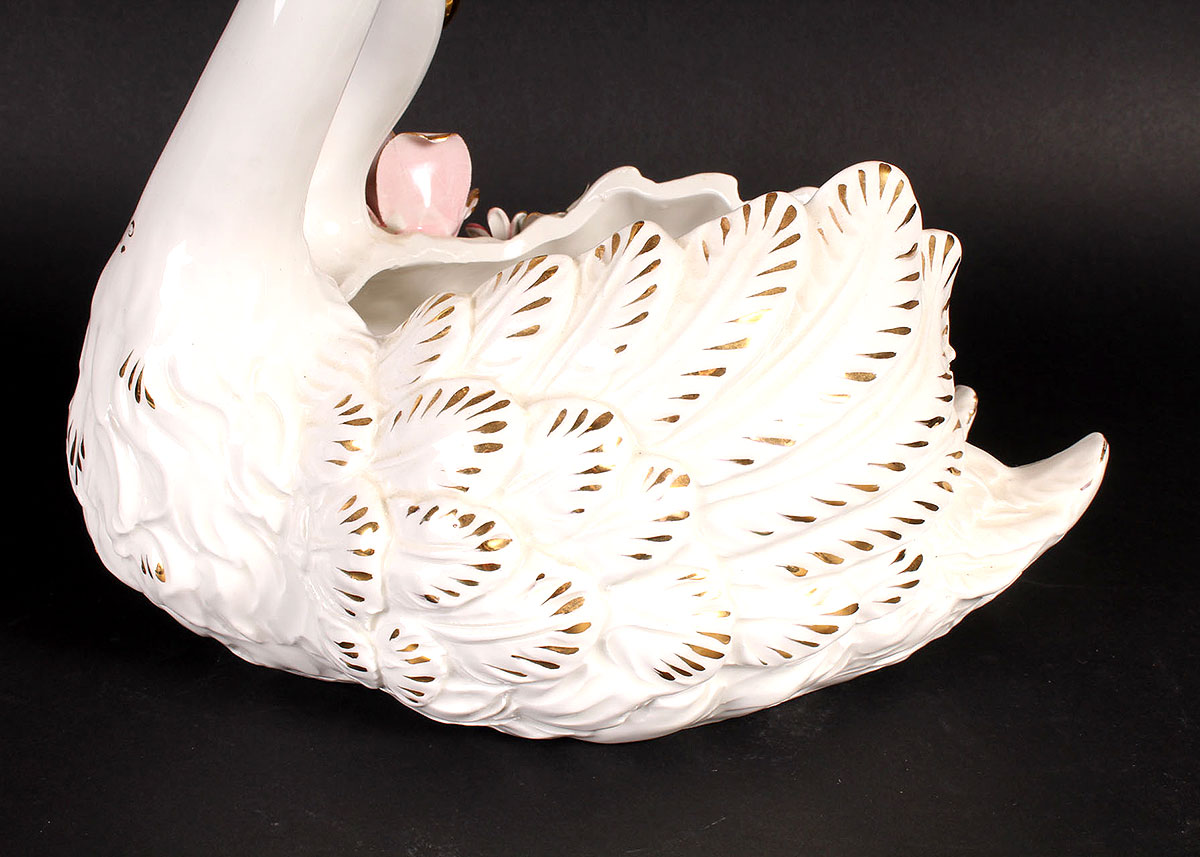 Semi-Vintage Italian Swan Planter