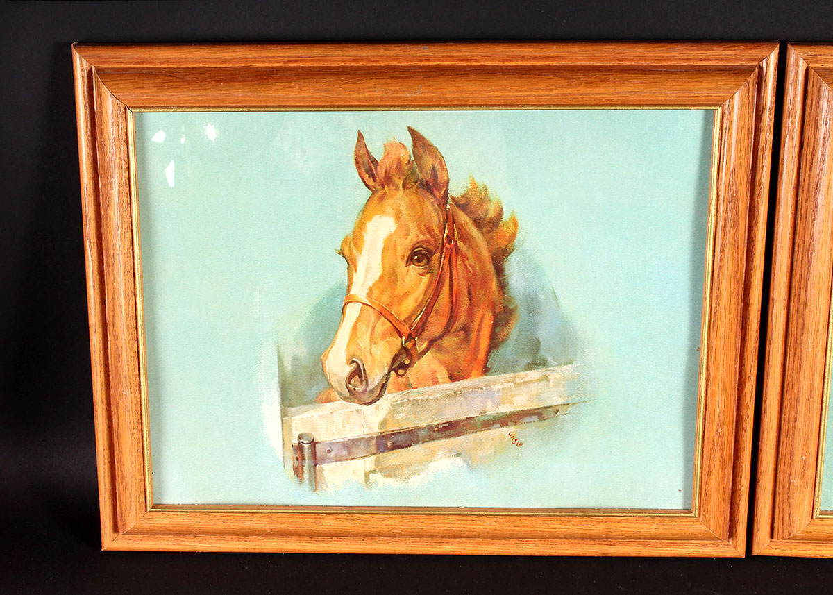 Framed Wesley Dennis Horse Offset Lithographs