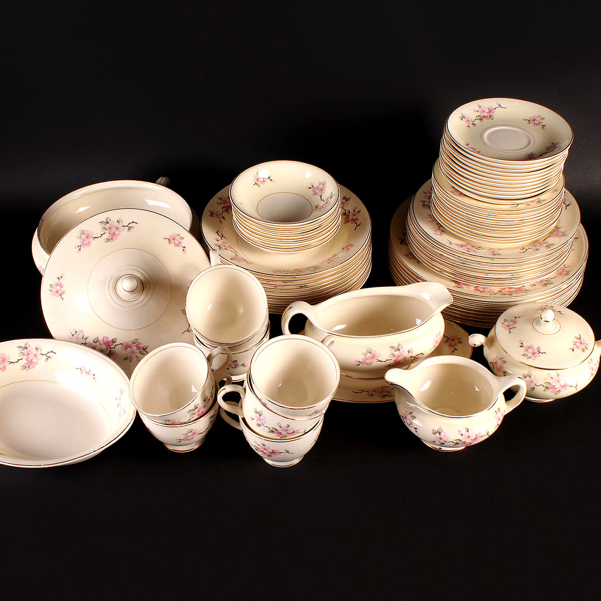 Collection of Homer Laughlin Eggshell Nautilus China