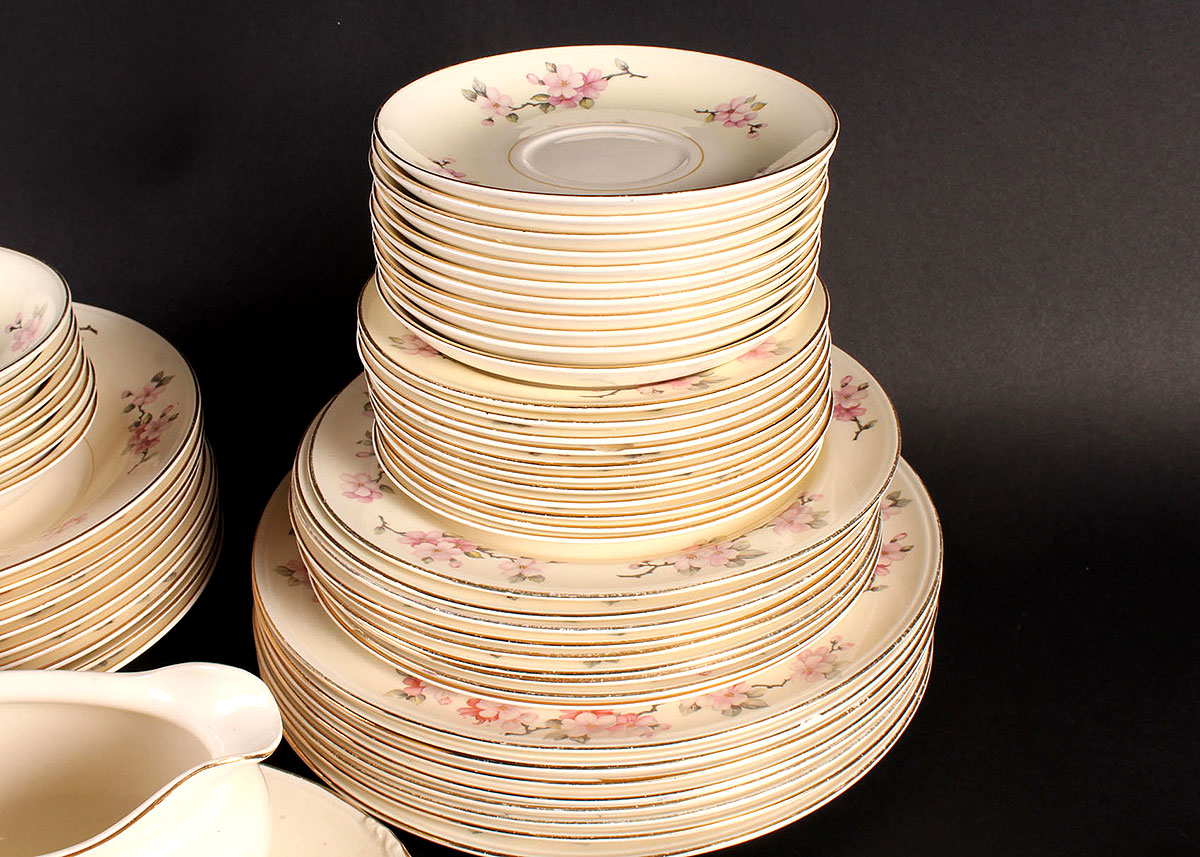 Collection of Homer Laughlin Eggshell Nautilus China