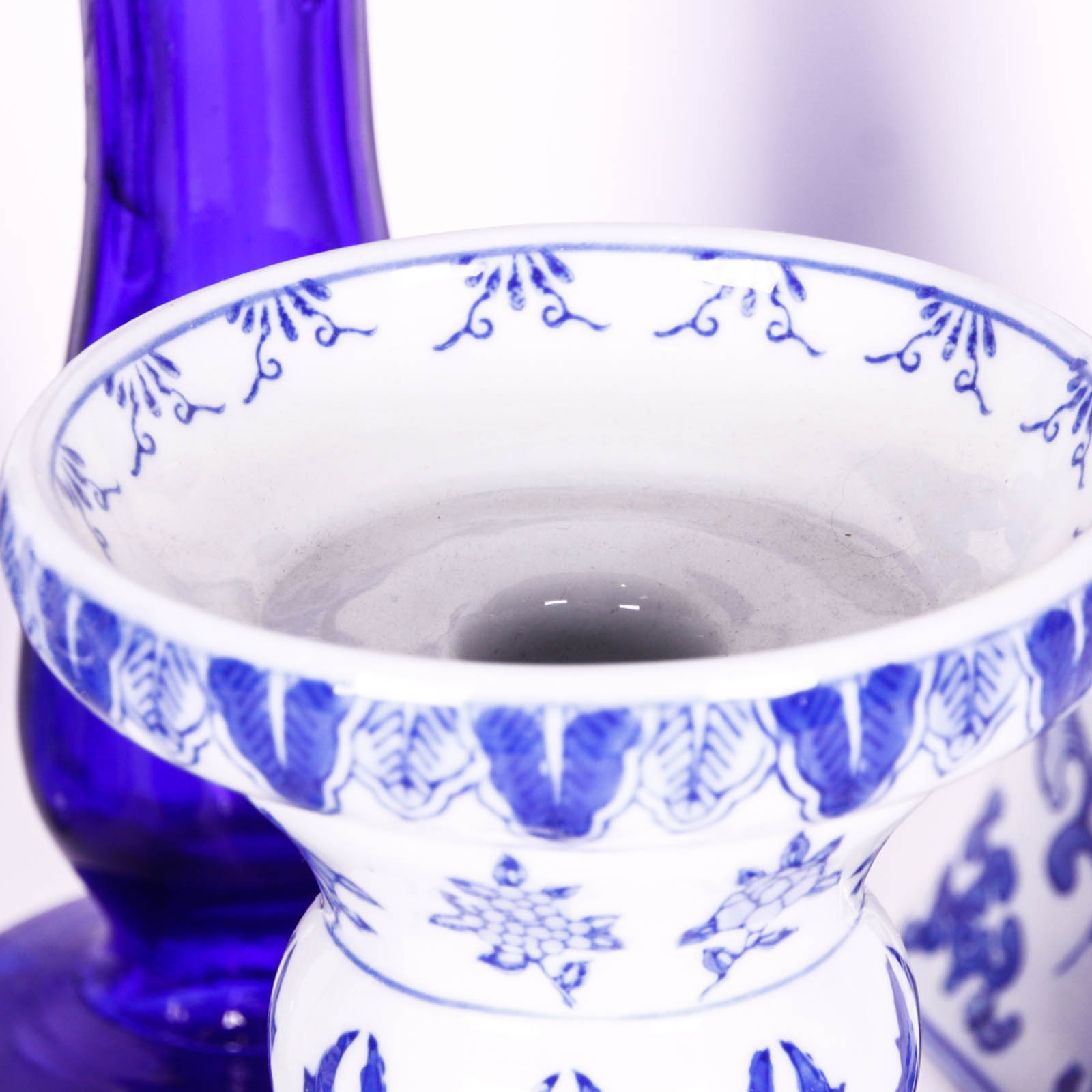 Group of Mostly Ceramic Blue Decor Items