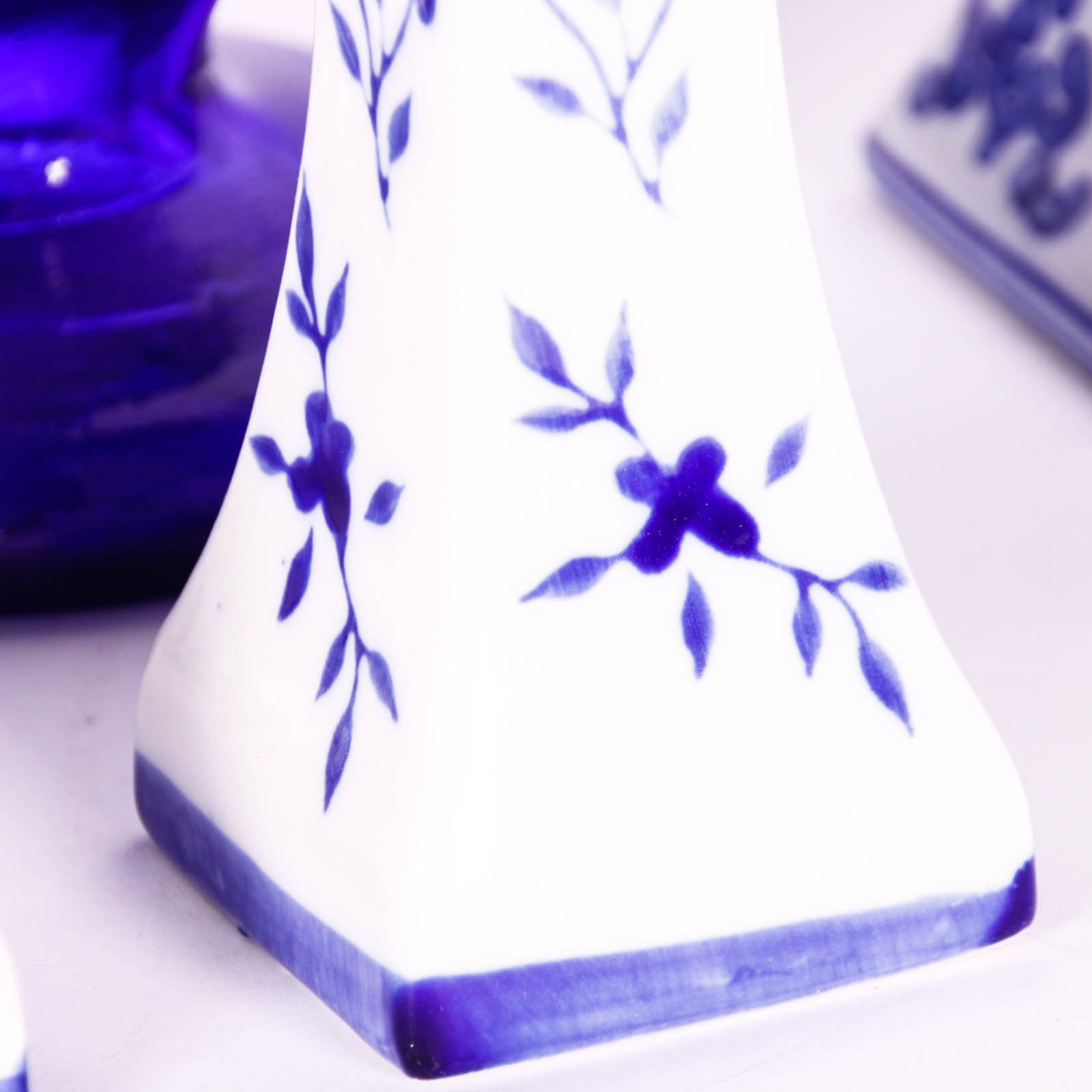 Group of Mostly Ceramic Blue Decor Items