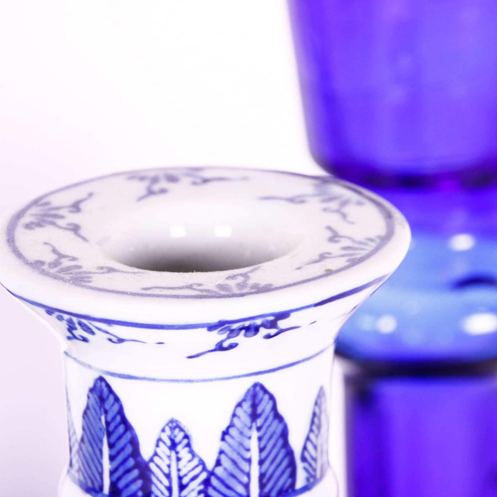 Group of Mostly Ceramic Blue Decor Items