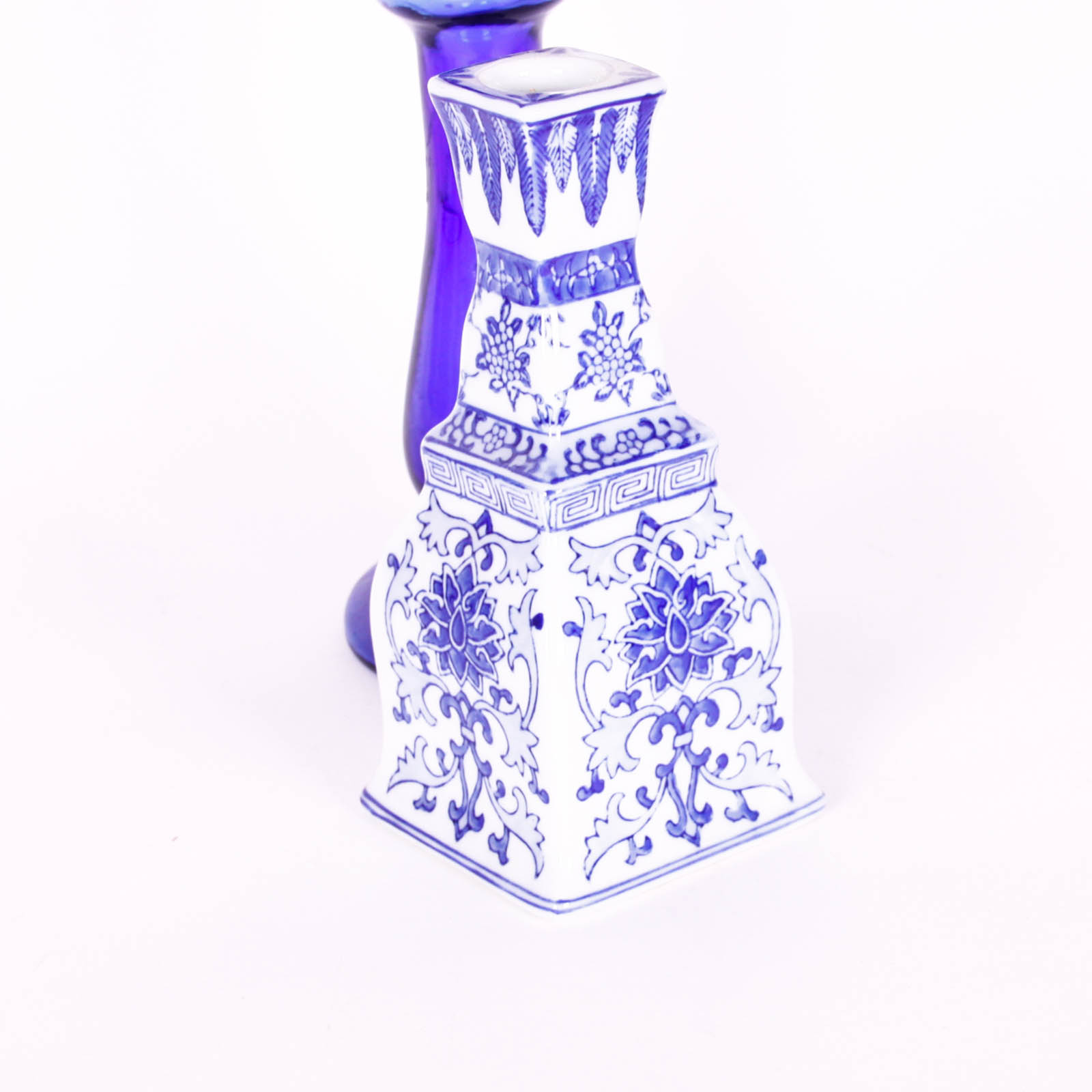 Group of Mostly Ceramic Blue Decor Items