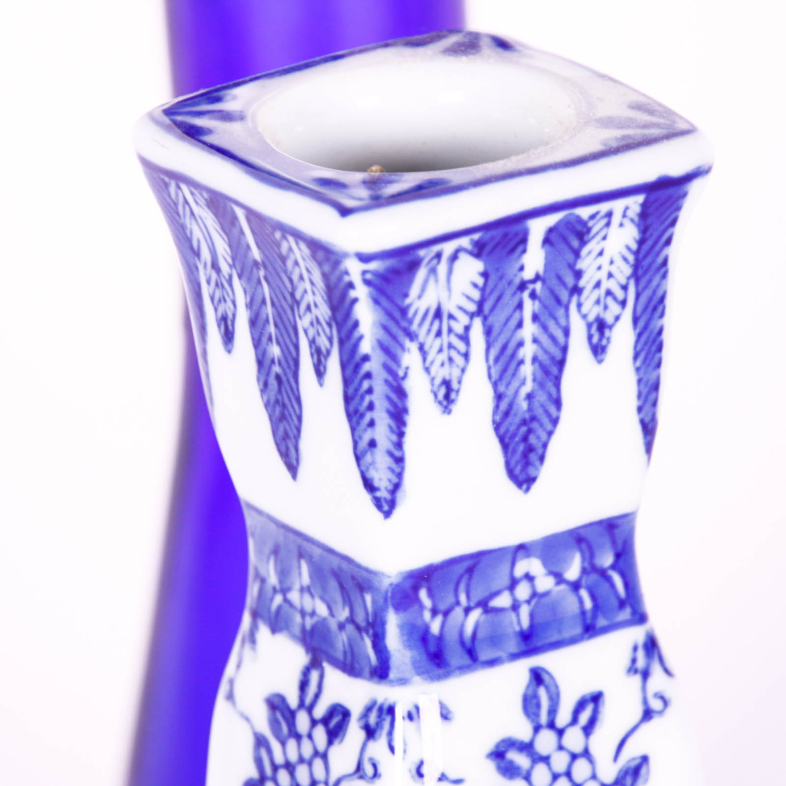 Group of Mostly Ceramic Blue Decor Items