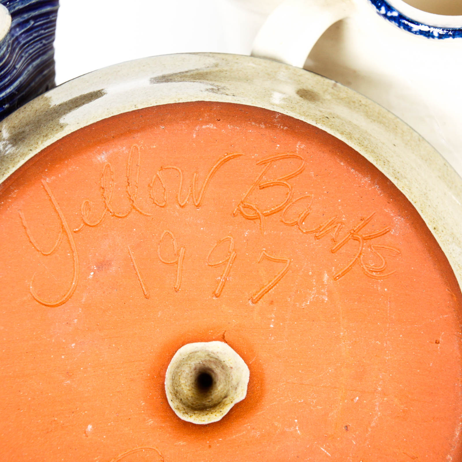 Handcrafted Blue and White Pottery Pieces