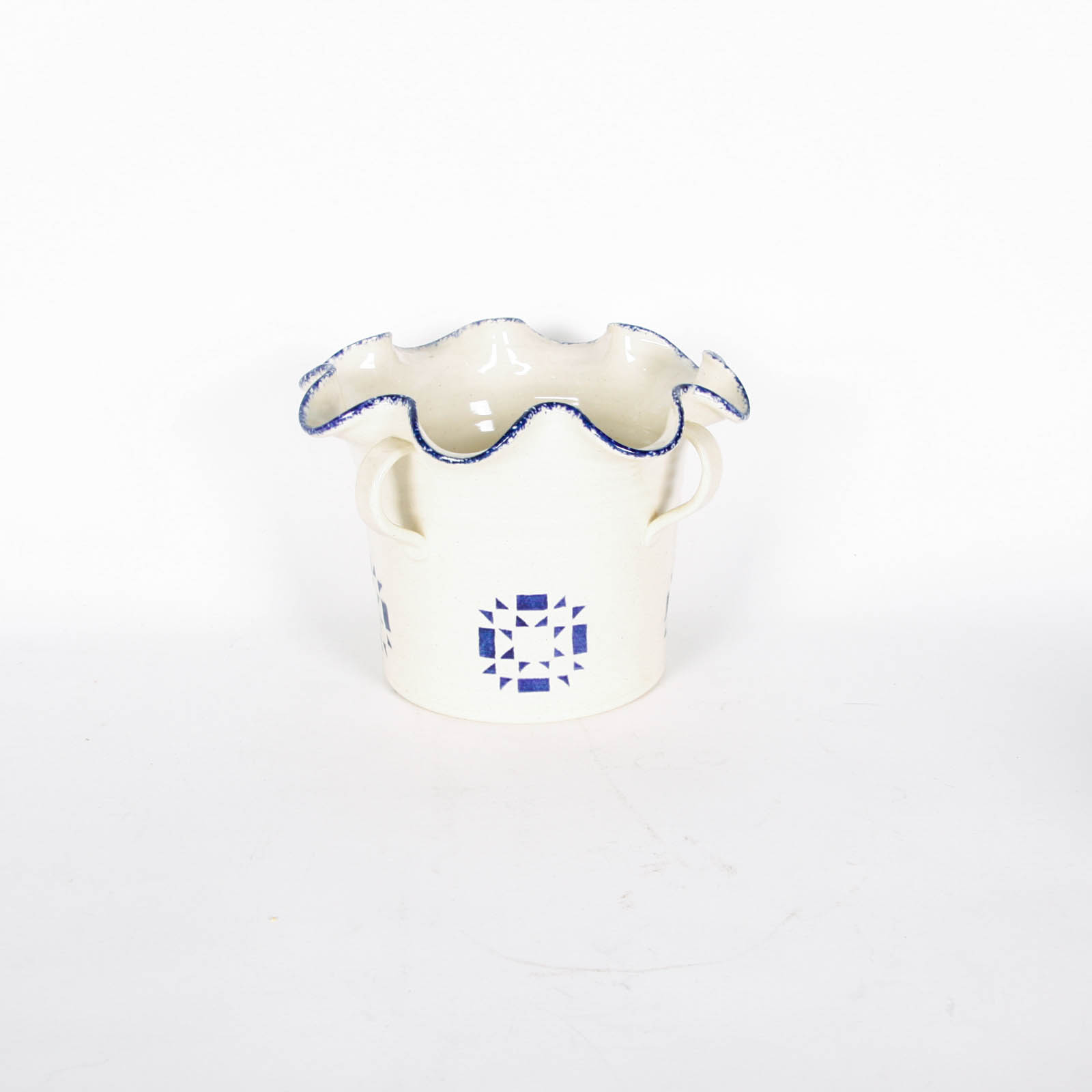 Handcrafted Blue and White Pottery Pieces