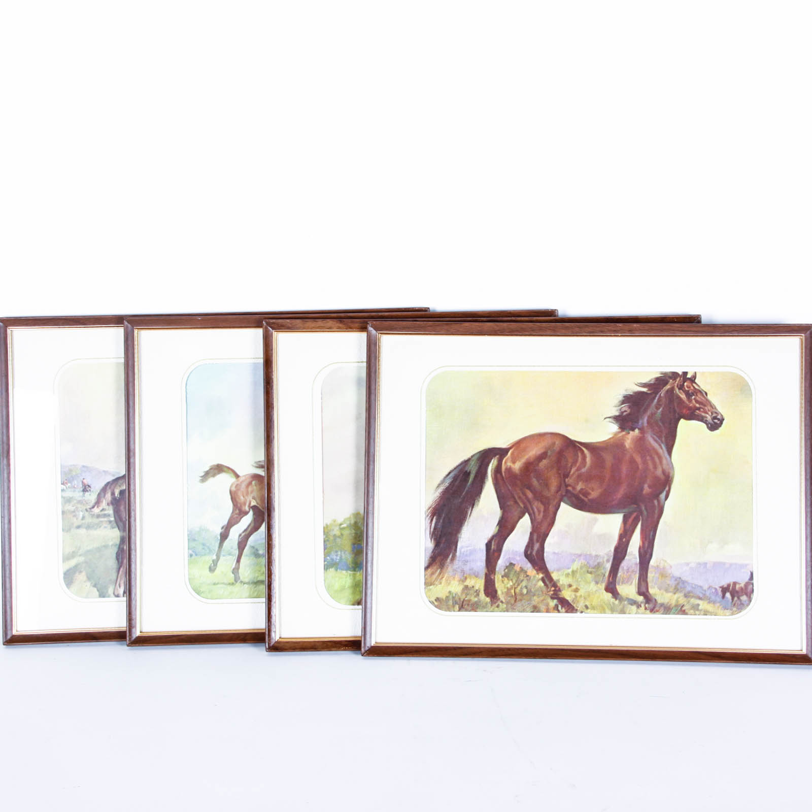 Four Offset Lithograph Horse Prints