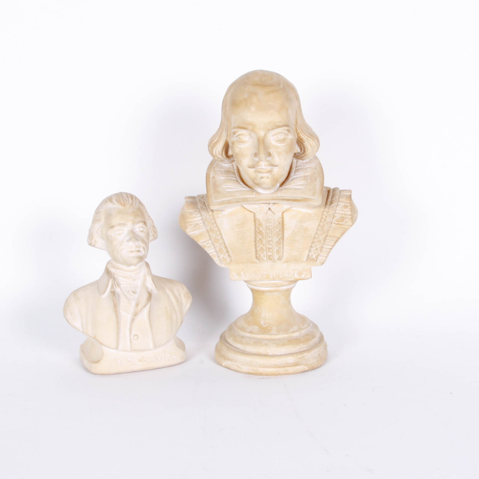 Bust of Thomas Jefferson and William Shakespeare