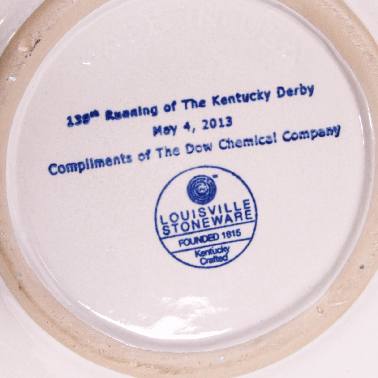 2013 Louisville Stoneware Kentucky Derby Bowl