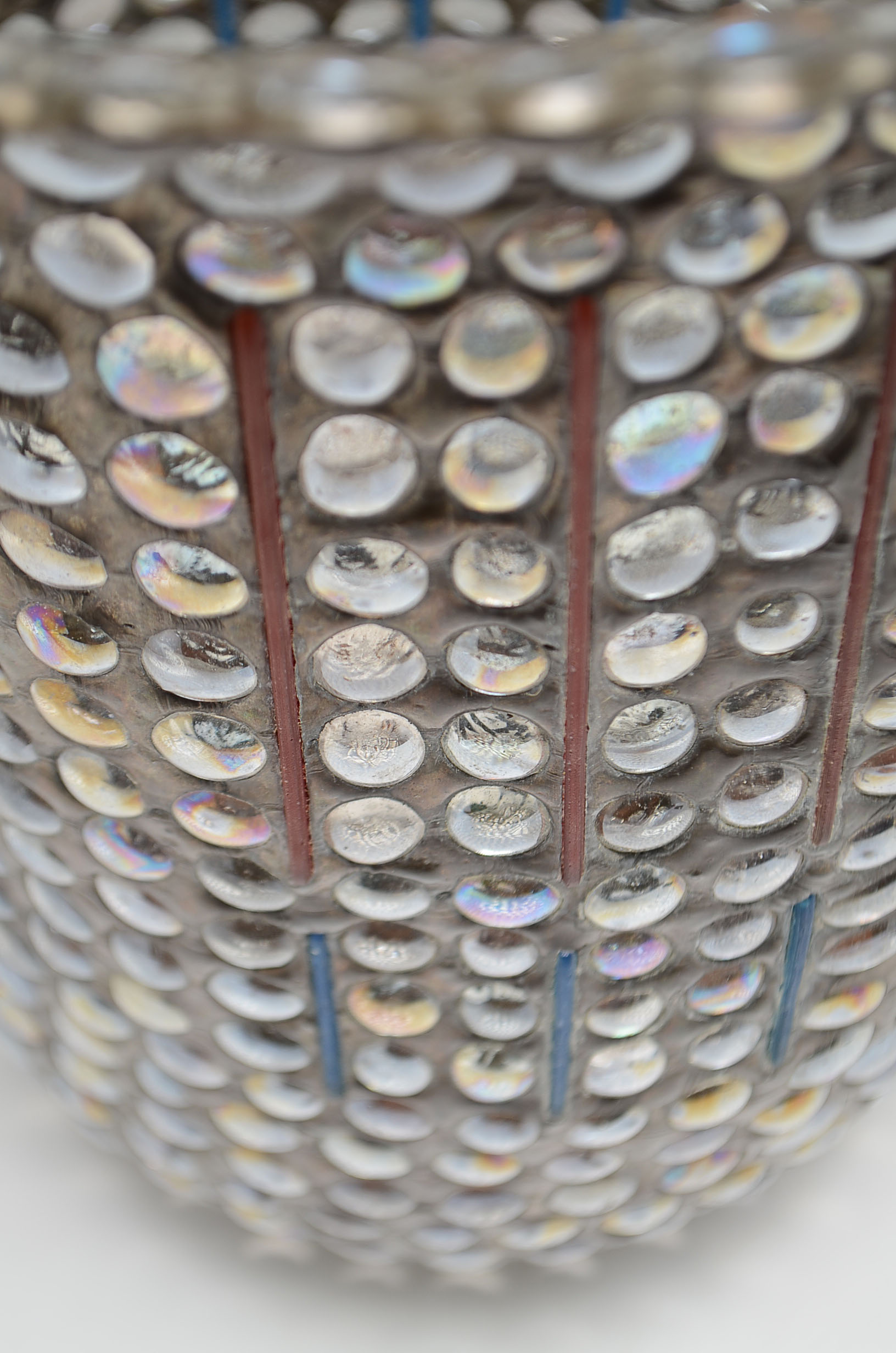 Tony Carretta Leaded Glass Vase "Ceremonial Vessel"