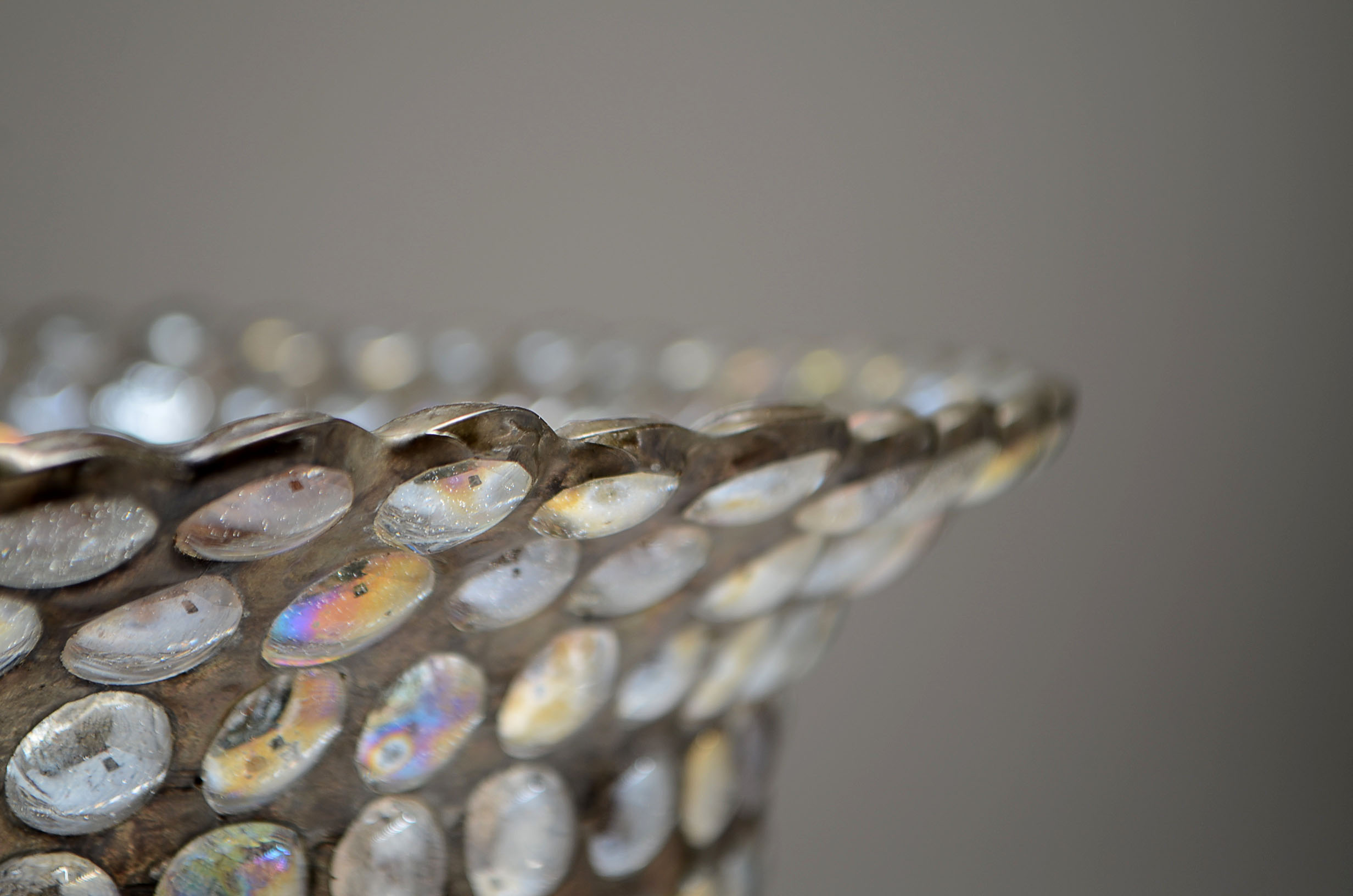 Tony Carretta Leaded Glass Vase "Ceremonial Vessel"