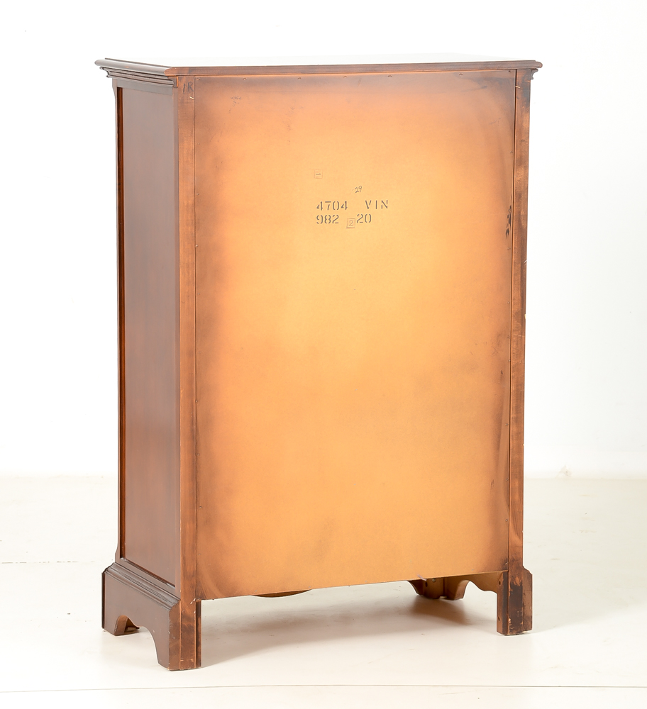 Mahogany Veneer Five Drawer Dresser