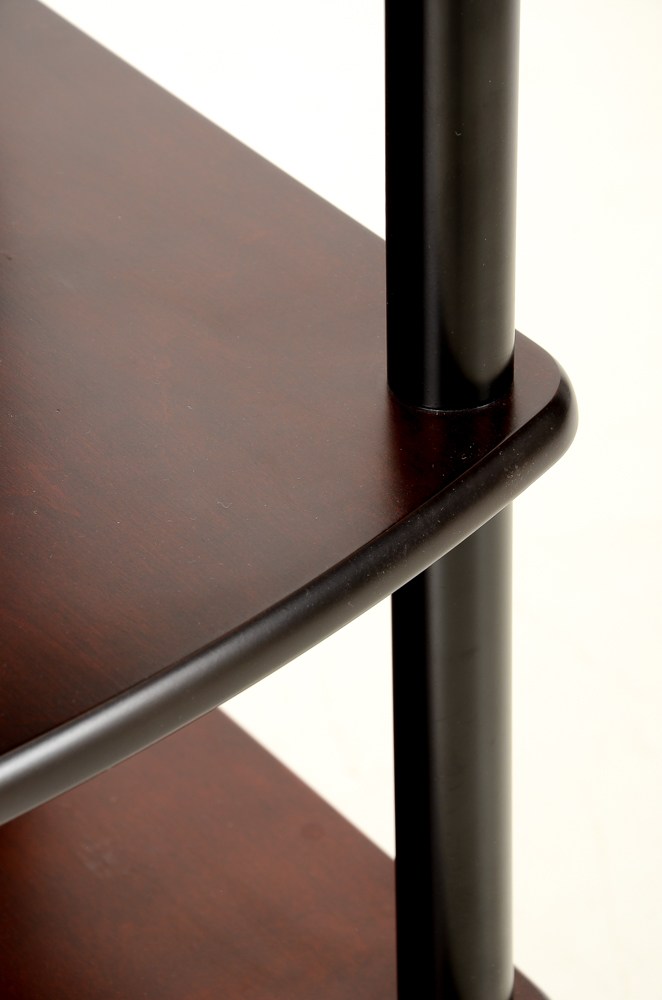 Red Mahogany Finished Shelf Stand