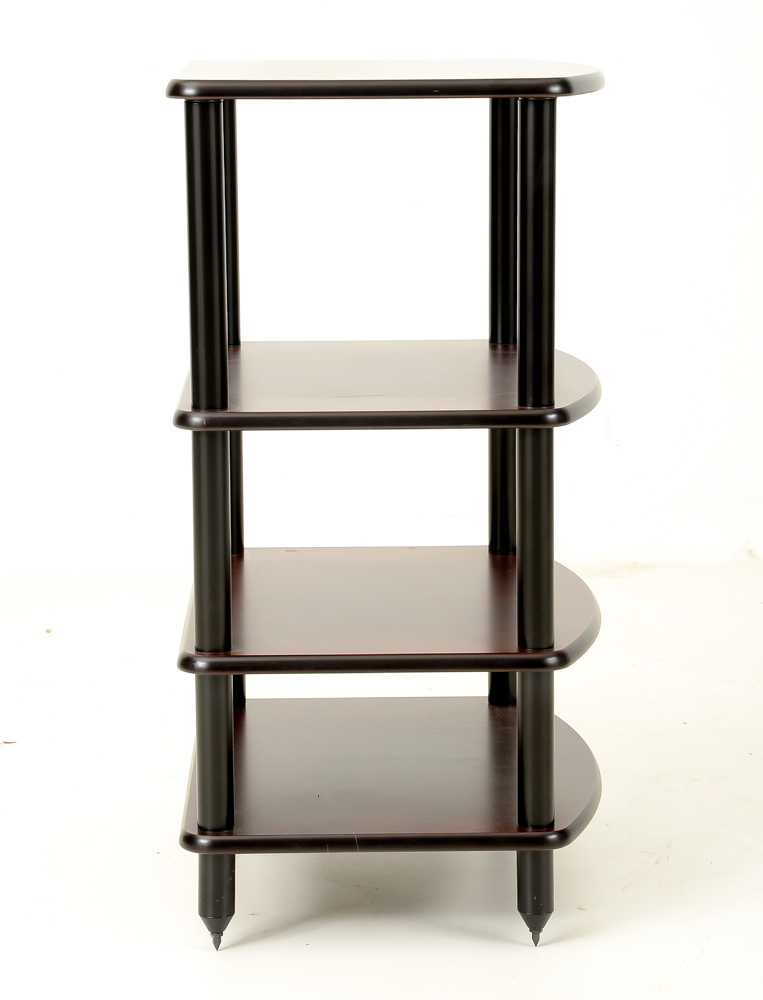 Red Mahogany Finished Shelf Stand