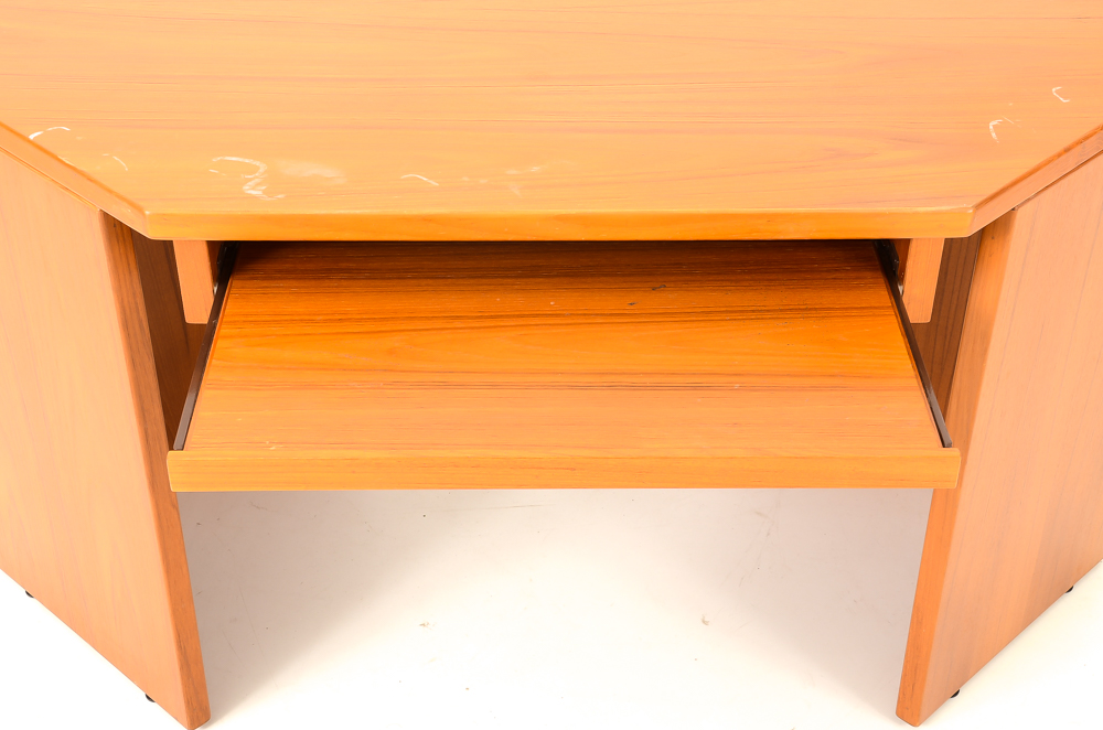 Contemporary Birch Corner Desk with Chair