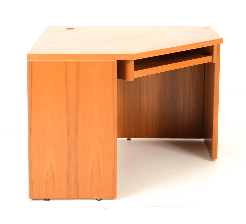 Contemporary Birch Corner Desk with Chair