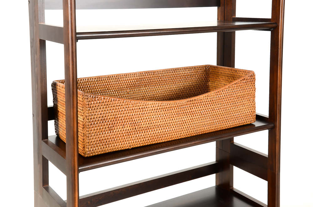 Stacking Folding Bookshelf with Storage Baskets