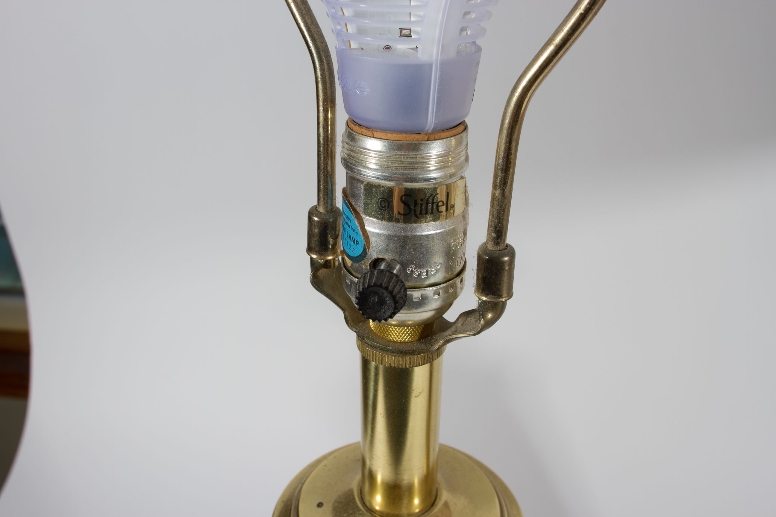 Stiffel Brass and Porcelain Lamps