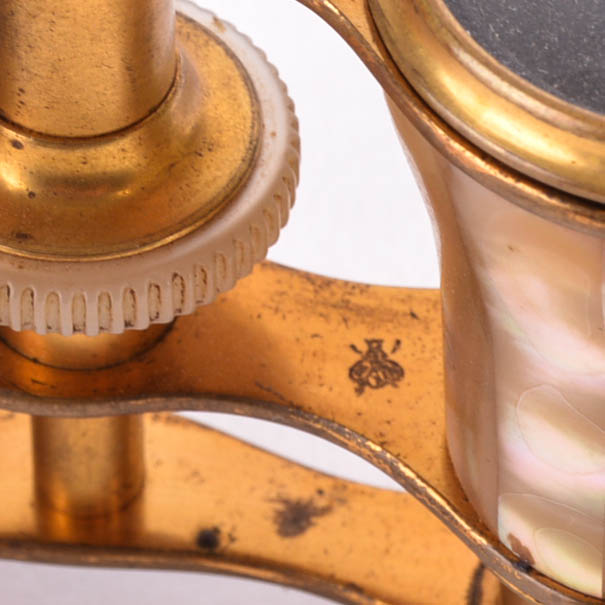 Antique Parisian Lemaire Fabt Mother of Pearl Opera Binoculars