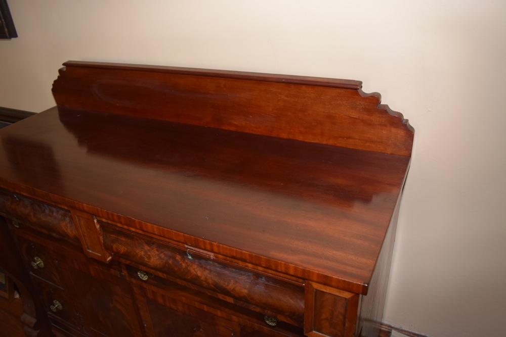 American Classical Sideboard with Mahogany Veneer, c. 1850-60