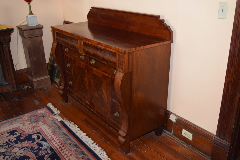 American Classical Sideboard with Mahogany Veneer, c. 1850-60