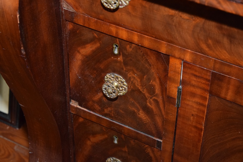 American Classical Sideboard with Mahogany Veneer, c. 1850-60