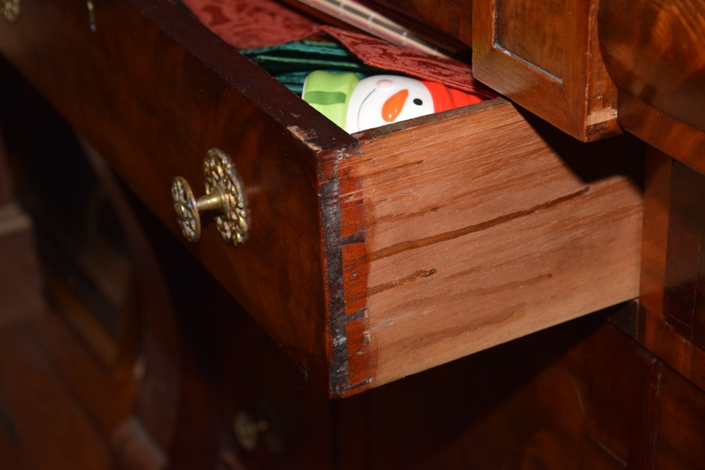 American Classical Sideboard with Mahogany Veneer, c. 1850-60