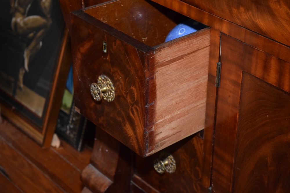 American Classical Sideboard with Mahogany Veneer, c. 1850-60