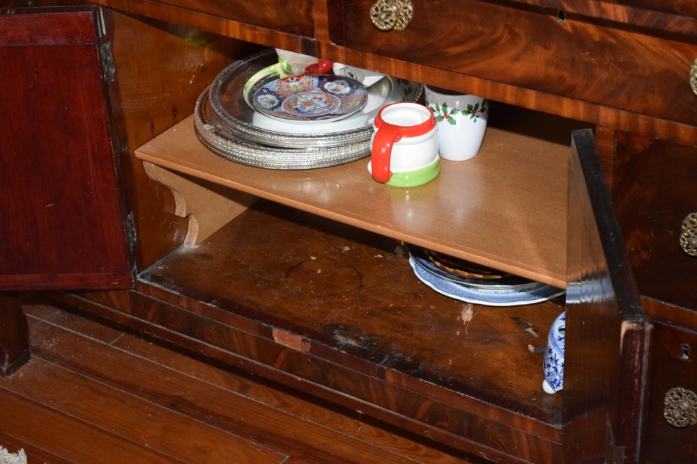 American Classical Sideboard with Mahogany Veneer, c. 1850-60