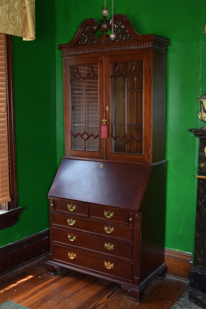 Federal Style Solid Mahogany Secretary
