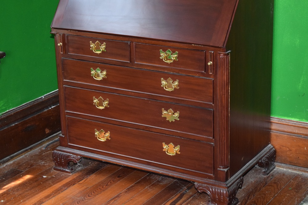 Federal Style Solid Mahogany Secretary