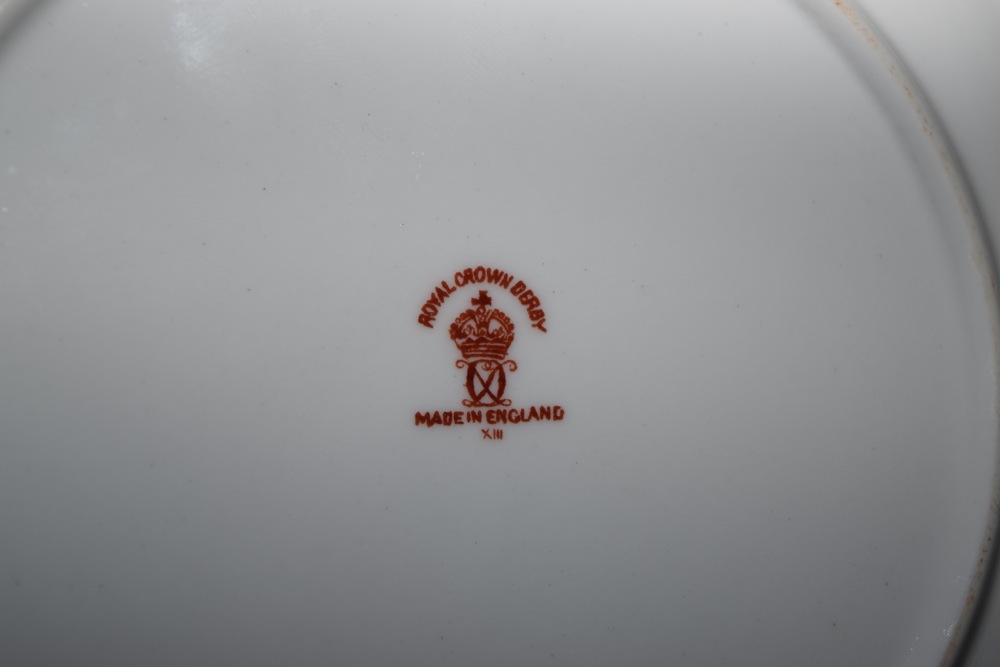 Six Royal Crown Derby Mikado Pattern in Orange Salad Plates c. 1910-1920