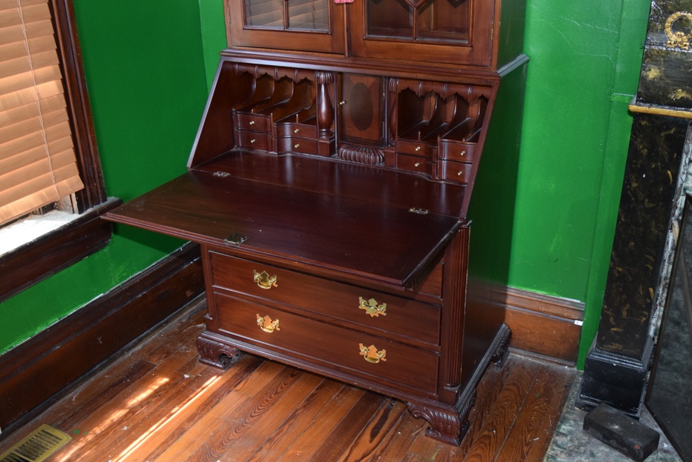 Federal Style Solid Mahogany Secretary
