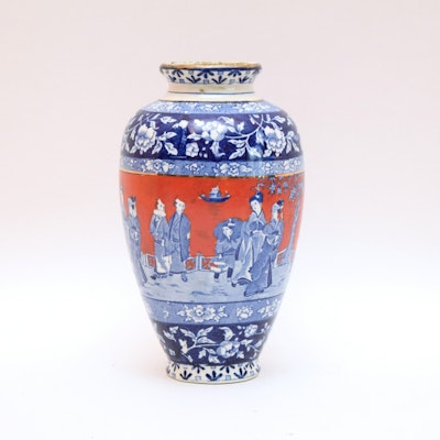 English Crown Staffordshire Balustre Vase c. 1890 English Crown Staffordshire Balustre Vase c. 1890