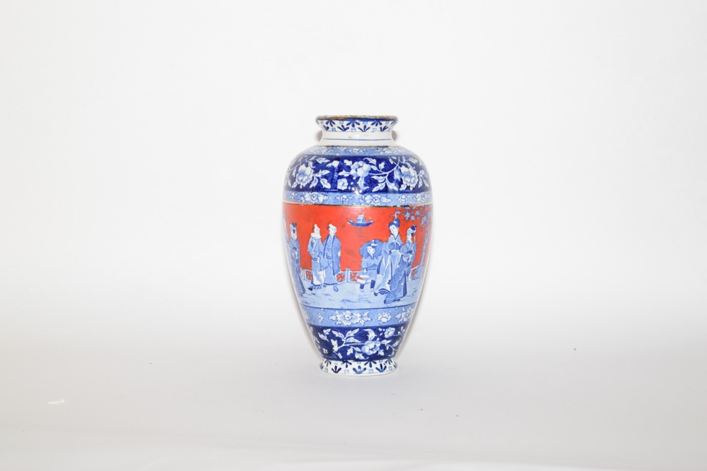 English Crown Staffordshire Balustre Vase c. 1890