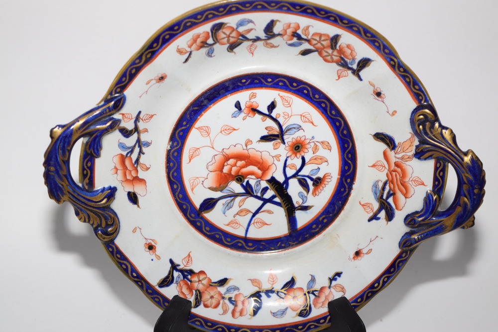 Ashworth Imari Style Sauce Tureen with Lid and Underplate c. 1845