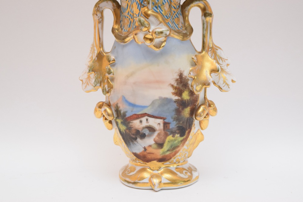 French Old Paris Flare Vase, Second Empire c. 1865-70